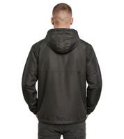 Build your Brand Herren Sommer Windbreaker wasserabweisende Hoodie-Jacke B3162 in Oliv-Grün oder Schwarz