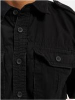 2er Pack klassisches Build Your Brand Vintage Langarm-Hemd Herren Shirt im Used Look Longsleeve B9373 Schwarz
