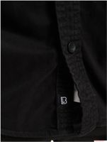 2er Pack klassisches Build Your Brand Vintage Langarm-Hemd Herren Shirt im Used Look Longsleeve B9373 Schwarz