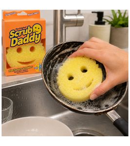 Scrub Daddy Allzweck-Reinigungsschwamm aus FlexTexture-Polymer Schwamm **B-Ware – geprüft & funktionell einwandfrei** Gelb