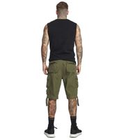Durable Build Your Brand Savage Vintage Men's Cargo Shorts (Belt Included) – Cotton Bermuda Shorts in Beige, Anthracite Grey, Olive Green, Black, or White-Grey