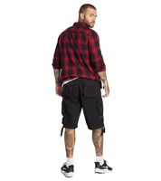 Durable Build Your Brand Savage Vintage Men's Cargo Shorts (Belt Included) – Cotton Bermuda Shorts in Beige, Anthracite Grey, Olive Green, Black, or White-Grey