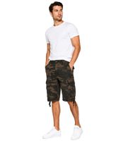 Durable Brandit Vintage Cargo Shorts – military-style cotton Bermuda shorts in Camouflage Beige, Camouflage Green, and Anthracite Grey