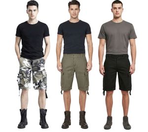 Durable Build Your Brand Vintage Cargo Shorts (Model B2002) – Military-style cotton Bermuda shorts in Camouflage Green/Grey, Olive Green, or Black