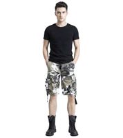robuste Build Your Brand Vintage Cargo Shorts Sommer-Bermuda im Military-Style Baumwoll-Shorts B2002 in Camouflage-Grün/Grau, Oliv-Grün oder Schwarz