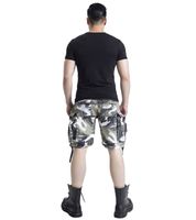robuste Build Your Brand Vintage Cargo Shorts Sommer-Bermuda im Military-Style Baumwoll-Shorts B2002 in Camouflage-Grün/Grau, Oliv-Grün oder Schwarz