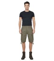 robuste Build Your Brand Vintage Cargo Shorts Sommer-Bermuda im Military-Style Baumwoll-Shorts B2002 in Camouflage-Grün/Grau, Oliv-Grün oder Schwarz
