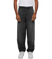 Lässige URBAN CLASSICS Herren Jeans im Loose Fit mit weitem Bein Baumwoll-Jeans Baggy Denim Hose in Schwarz/Grau oder Schwarz