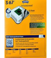 Paquete de 6 bolsas para aspiradora Swirl S67 con filtro EcoPor (6 bolsas de filtro de polvo + 1 microfiltro, suministro para un año) **Producto de segunda mano – Probado y en perfecto estado** Blanco/Verde