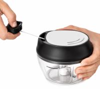Mini Food Chopper with Pull-Cord Mechanism & Stainless Steel Blades **B-Grade – tested & fully functional** in Black