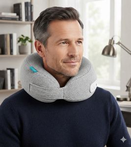 Cordless ecomed by medisana Shiatsu Neck Massager with Switchable Heat Function – Neck Pillow **B-Stock – Tested & Fully Functional** NM30E Grey