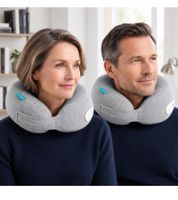 Massaggiatore cervicale Shiatsu wireless ecomed by medisana con funzione di riscaldamento attivabile e cuscino cervicale **Articolo di seconda scelta - Testato e perfettamente funzionante** NM30E Grigio