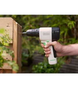 BLACK+DECKER 12V Cordless Drill/Driver with 10-Stage Torque Control & Integrated 1.5Ah Battery **B-Stock – Tested & Fully Functional** REVDD12C Black/White