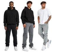 moderne DEF Herren Jeans Baumwoll-Hose Alltags-Jeans in Schwarz, Grau und Hell-Grau