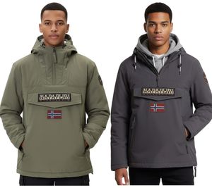 NAPAPIJRI Rainforest Pocket 2 Water-Resistant Anorak/Winter Jacket (NP0A4GMD) in Khaki Green or Dark Grey