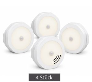 BRILO LED Sensor Lights 4-Piece Set with Motion & Twilight Sensor 4x60lm 3000K **B-Grade – tested & fully functional** in White