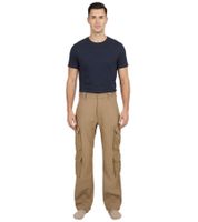 Robuste Build Your Brand Pure Vintage Herren Cargo Hose aus Baumwolle Outdoor- & Arbeitshose mit 8 Taschen in Beige, Camouflage-Grau/Weiß, Camouflage-Grün, Anthrazit oder Oliv-Grün