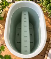 Jardinière de balcon Jelenia Plast, accessoire de balcon, env. 40 x 26 x 24 cm **Produit de seconde main – Inspecté et entièrement fonctionnel** Gris/Blanc
