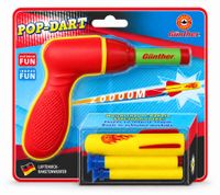 Set Lanzador de Cohetes Günther Pop Darts incl. Lanzador, Cohete de Espuma Blanda & 2 Dardos de Espuma **Producto de segunda selección – probado & totalmente funcional** en Multicolor