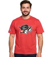 European League Of Football Helvetic Guards Herren T-Shirt mit großem Frontprint Baumwoll-Shirt in Grau oder Rot