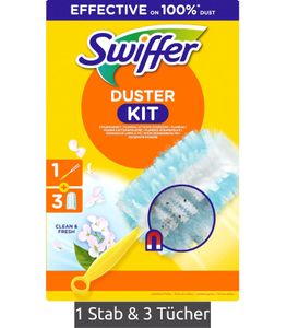 Kit de démarrage Swiffer avec manche + 3 lingettes parfumées Clean & Fresh **Produit de seconde main – Contrôlé** 8170656 Jaune/Bleu