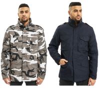 Classic Build Your Brand M65 Men's US Field Jacket with separate inner jacket (B3108) in Grey/Black/White or Navy Blue