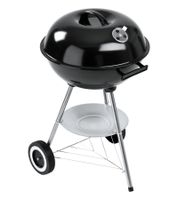 LANDMANN Holzkohle-Kugelgrill CG-I-415 mit Deckel, Lüftungsregler & Rollen Ø41cm **B-Ware – geprüft** in Schwarz