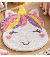 Tapis enfant TODAY lavable, motif licorne, 100 % coton, environ 50 x 60 cm, multicolore