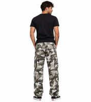 Robuste Build Your Brand Pure Vintage Cargo Hose Freizeithose Arbeits-Hose aus Baumwolle mit 8 Taschen in Grau/Weiß/Anthrazit Camouflage, Braun/Grün Camouflage oder Anthrazit 