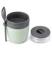 Duo Tableware 2-tier yogurt cup with muesli compartment and matching spoon – 310ml plastic cup (color selected at random)