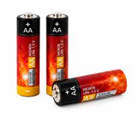 Lot de 24 piles alcalines AA Mignon LR6 1,5 V **Reconditionnées - Testées et fonctionnelles** Multicolores