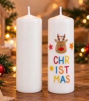 10-20 Kerzen in Mystery Kerzen Box mit Weihnachtsbaum-Tattoo Kerzen im Mix