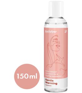 150 ml Lubricante a base de agua Satisfyer con efecto calor suave para una sensación de hormigueo Compatible con condones, transparente