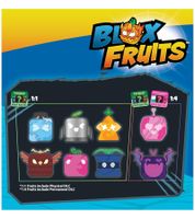 BLOX FRUITS Collectible Plush Mystery Plush Series 1 – Blizzard Fruit, Rocket Fruit, Light Fruit, Owl Fruit, Love Fruit, Smoke Fruit, Love Fruit Permanent & Sound Fruit (1 of 8 selected at random, includes DLC code, 10 cm)