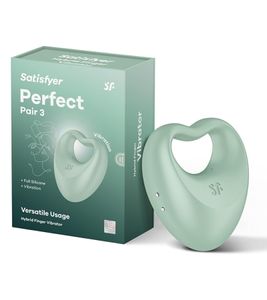 Satisfyer Perfect Pair 3 2-in-1 Vibrator & Vibrating Cock Ring with 12 Vibration Programs – Green (Model 9906399)
