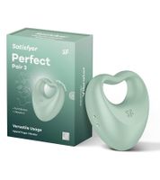 Satisfyer Perfect Pair 3 2-in-1 Vibrator & Vibrating Cock Ring with 12 Vibration Programs – Green (Model 9906399)