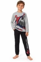 MARVEL Spider-Man 2-Piece Boys' Pajama Set – Spider-Man Design – Loungewear/Sleepwear (Long Pants) – Black/Grey