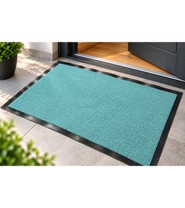 Paillasson Andiamo Turin 60 x 80 cm, tapis anti-salissure pour intérieur et extérieur, **Article de second choix (B-Stock) – Vérifié** Bleu