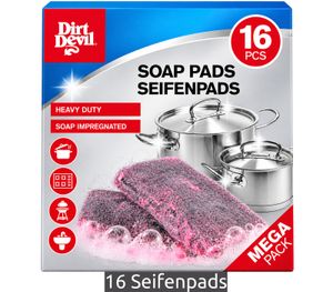 16x Dirt Devil MEGA PACK – 16 tampons de nettoyage imprégnés de savon, ultra-résistants **Produit de catégorie B – vérifié** Gris/Rose