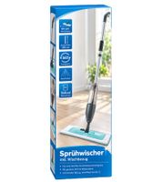 Balai spray avec housse de nettoyage, longueur 120 cm, réservoir d'eau de 500 ml, articulation à 360° et largeur de nettoyage de 44 cm **Produit de catégorie B – vérifié** (gris/bleu)