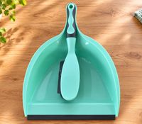 Pelle à poussière et balayette, ensemble de nettoyage avec poignée ergonomique pour un travail confortable **Produit de catégorie B – vérifié** Turquoise