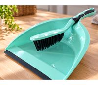Pelle à poussière et balayette, ensemble de nettoyage avec poignée ergonomique pour un travail confortable **Produit de catégorie B – vérifié** Turquoise
