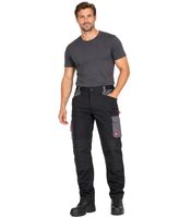 Einhell Professional Workwear Men's Thermal Work Trousers with Hammer Loop, Practical Pockets, Partially Elastic Waistband & Knee Reinforcements (Black/Grey)