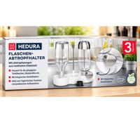 Égouttoir à bouteilles HEDURA 29 x 27 x 12,5 cm avec tiges en acier inoxydable **Produit de second choix – vérifié** (Blanc/Argent)