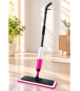 Sprühwischer Steinbach inklusive 2 Wischbezüge 120 cm Stiellänge, 500 ml Wassertank, 40 cm Wischbreite **B-Ware – geprüft** in Schwarz/Pink