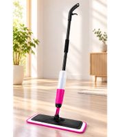 Steinbach Spray Mop (includes 2 mop pads; 120 cm handle, 500 ml water tank, 40 cm cleaning width) **B-Stock – Inspected** – Black/Pink