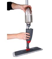 Balai-serpillière avec pulvérisateur Dirt Devil – Tête rotative à 360° – Lingette incluse – Réservoir d'eau de 640 ml – **Produit reconditionné (vérifié)** – Gris