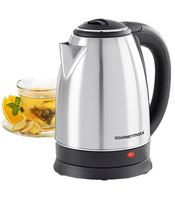 Bouilloire en acier inoxydable GOURMETmaxx (1,8 L, 1500 W, base rotative à 360°) – **Produit de catégorie B (vérifié)** – Argent/Noir