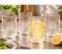 4 Stück DR Home Division Trinkglas 4 x 260 ml für alle Getränke geeignet **B-Ware – geprüft** in Weiß