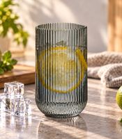 4 Stück DR Home Division Trinkglas 4 x 260 ml für alle Getränke geeignet **B-Ware – geprüft** in Grau